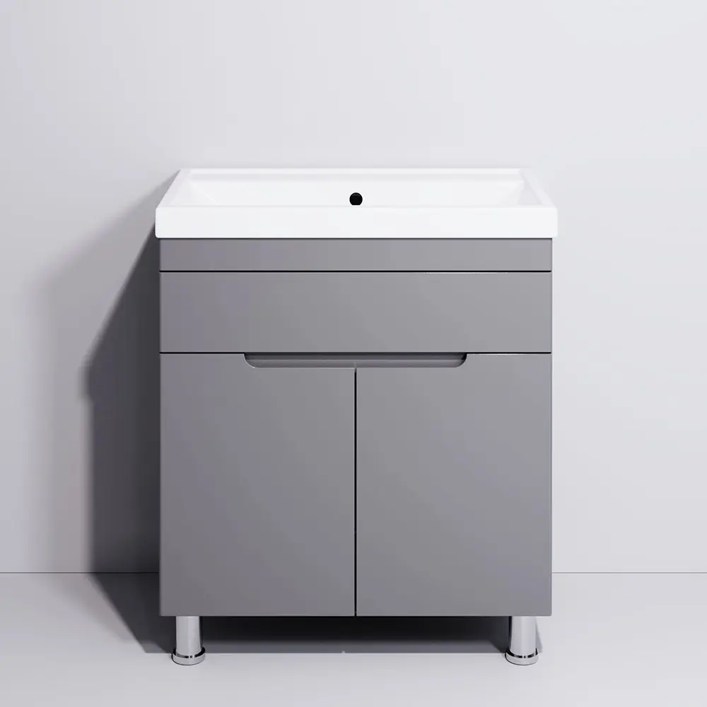 Set dulap cu lavoar Supraten Dijon 60 + TG 8056 (Grey)