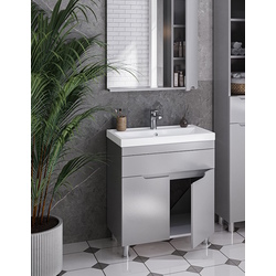 Set dulap cu lavoar Supraten Dijon 60 + TG 8056 (Grey)