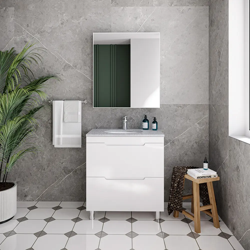 Set dulap cu lavoar Supraten Dijon 75 + GR 75 (White)