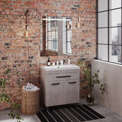 Набор тумбы с раковиной Supraten Dijon 75 + TG 8057 (Concrete) Thumb