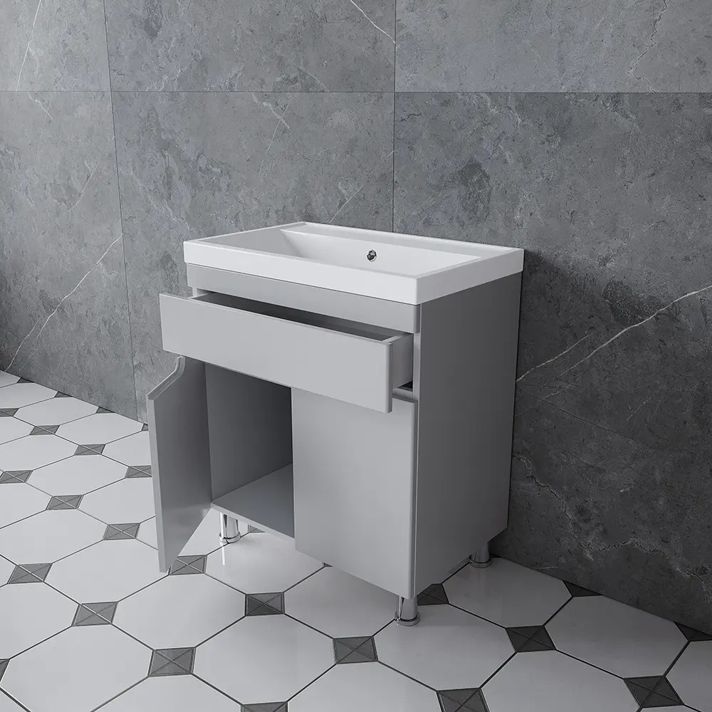 Set dulap cu lavoar Supraten Dijon 75 + TG 8057 (Grey)