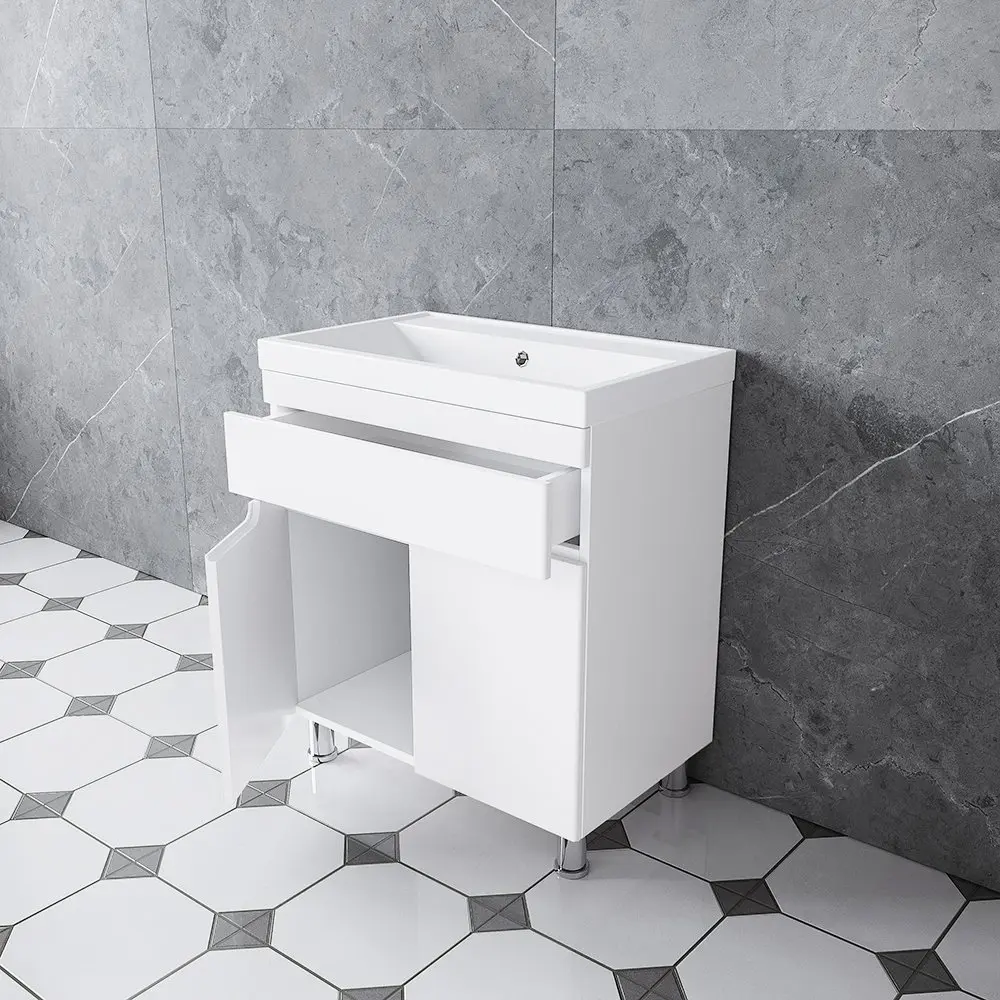 Set dulap cu lavoar Supraten Dijon 75 + TG 8057 (White)