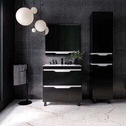 Набор тумбы с раковиной Supraten Dofine 100 + TG K100 (Black) Thumb