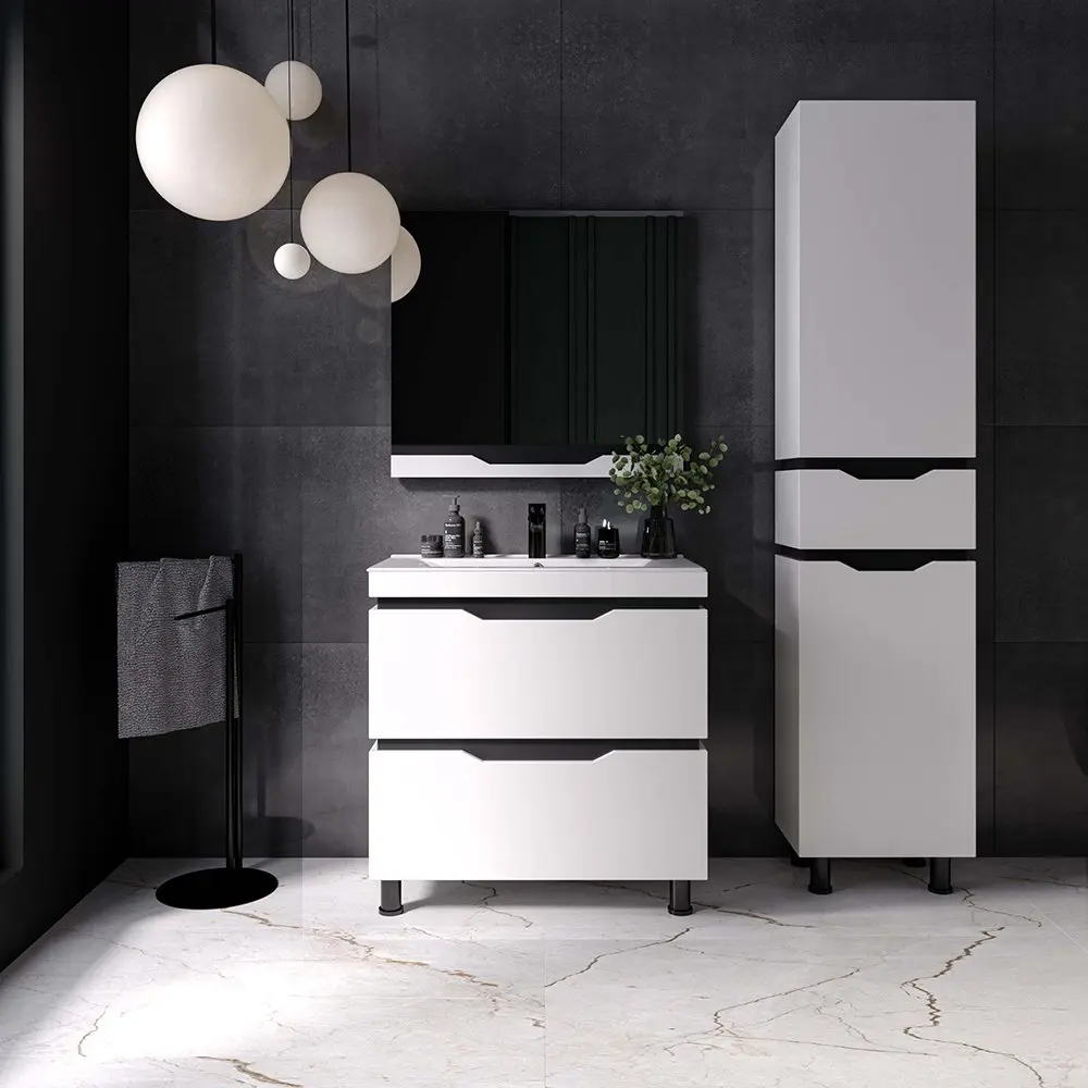 Set dulap cu lavoar Supraten Dofine 100 + TG K100 (White)