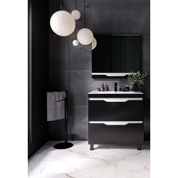 Set dulap cu lavoar Supraten Dofine 80 + TG K80 (Black)