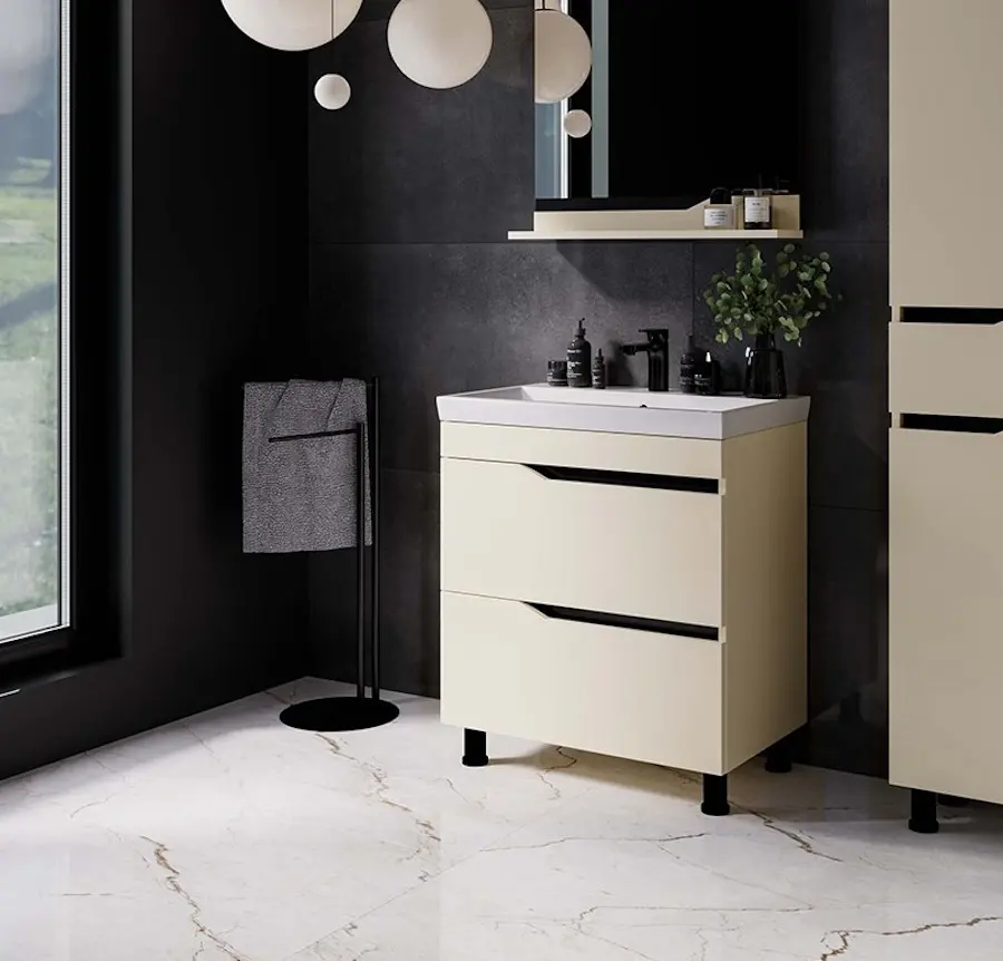 Set dulap cu lavoar Supraten Elsass 60 + TG 8056 (Beige)