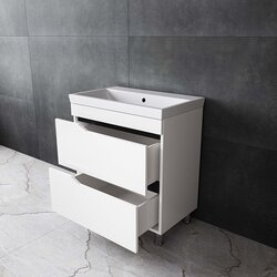 Набор тумбы с раковиной Supraten Elsass 60 + TG 8056 (White) Thumb