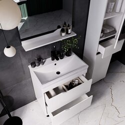 Набор тумбы с раковиной Supraten Elsass 60 + TG 8056 (White) Thumb