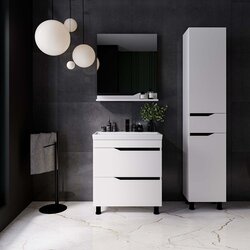 Набор тумбы с раковиной Supraten Elsass 60 + TG 8056 (White) Thumb