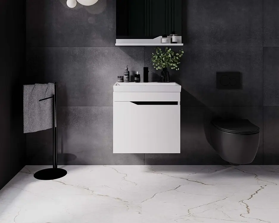 Набор тумбы с раковиной Supraten Elsass 60 +TG 8056 (White)