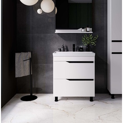 Set dulap cu lavoar Supraten Elsass 75 + TG 8057 (White)