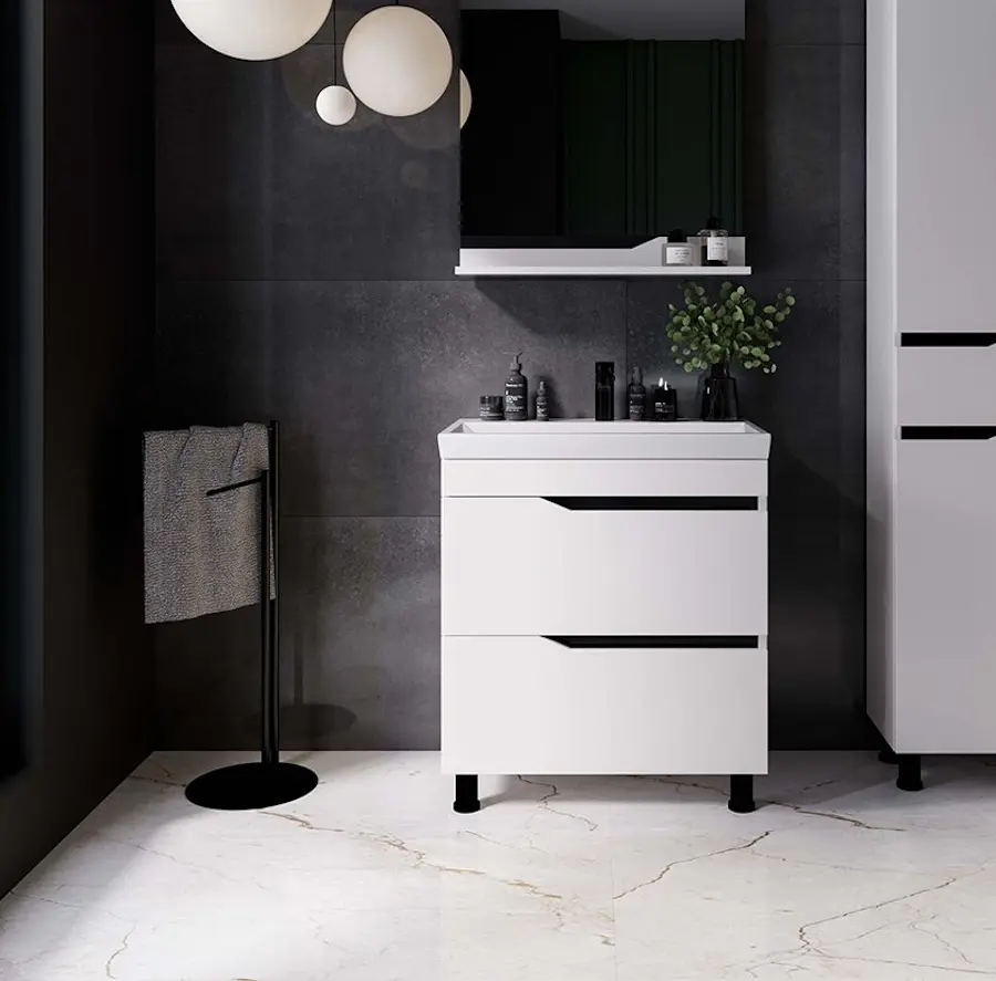 Set dulap cu lavoar Supraten Elsass 90 + TG 8059 (White)