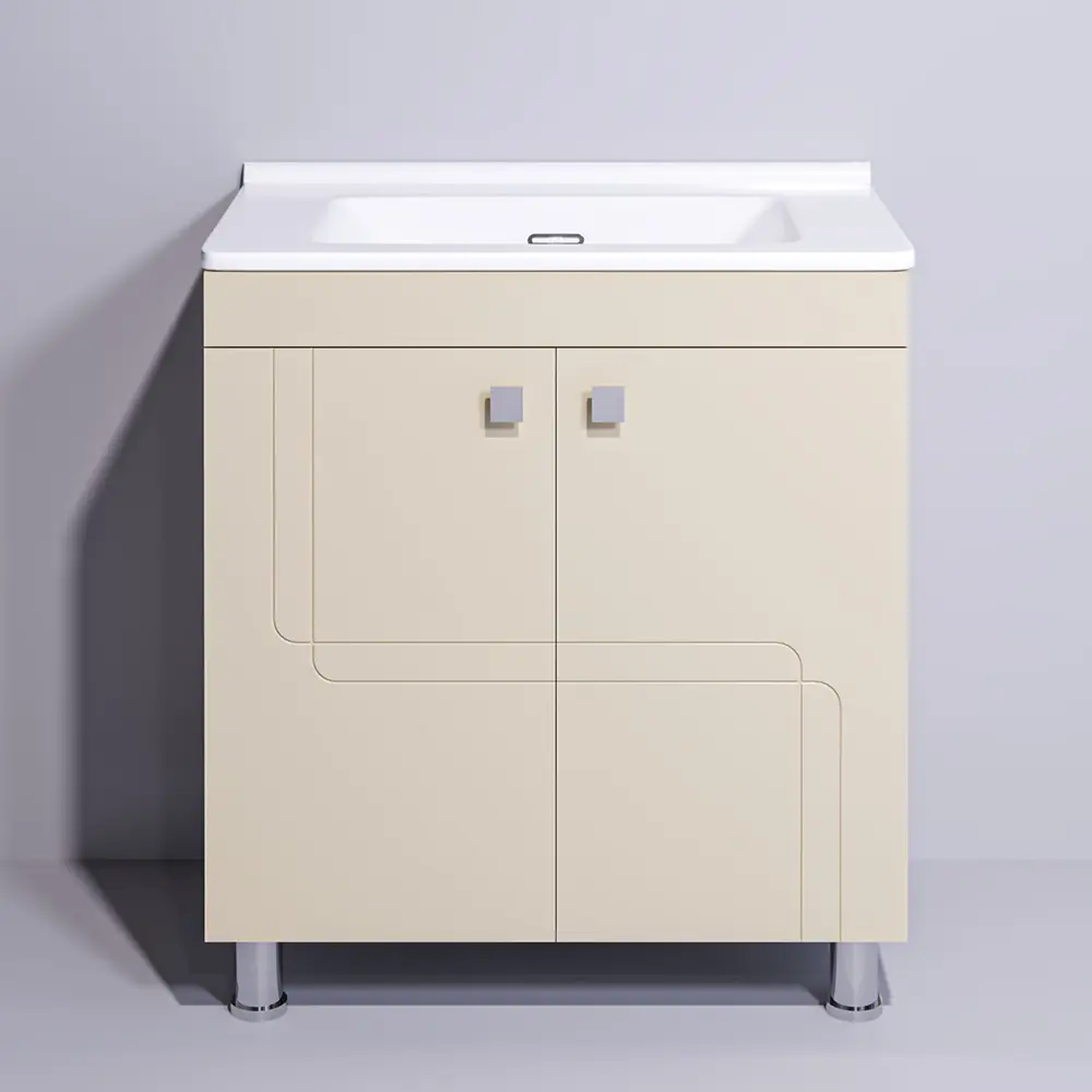 Set dulap cu lavoar Supraten Gasconi 75 + 1075 (Beige)