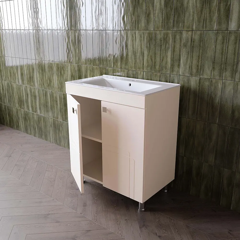 Set dulap cu lavoar Supraten Gasconi 75 + 1075 (Beige)