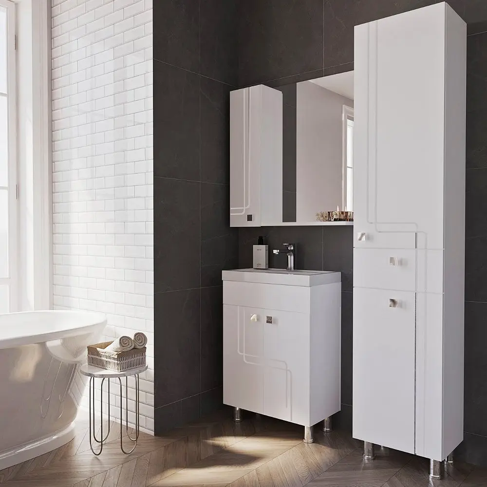 Набор тумбы с раковиной Supraten Gasconi 75 + 1075 (White)