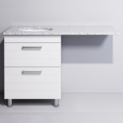 Set dulap cu lavoar Supraten Limoj 125 + GR 1250 L (White) Thumb