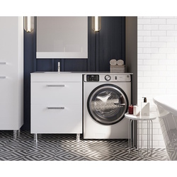 Set dulap cu lavoar Supraten Limoj 125 + GR 1250 L (White)