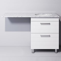 Set dulap cu lavoar Supraten Limoj 125 + GR 1250 R (White) Thumb