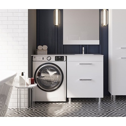 Set dulap cu lavoar Supraten Limoj 125 + GR 1250 R (White)