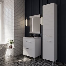 Set dulap cu lavoar Supraten Limoj 55 + 2055 (White) Thumb