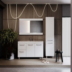 Set dulap cu lavoar Supraten Modern 100 + GR 100 (White) Thumb