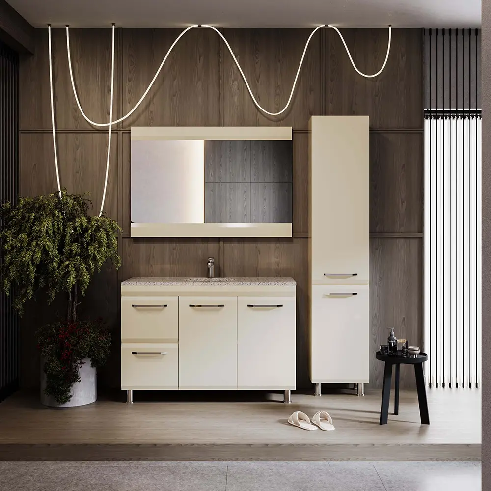 Set dulap cu lavoar Supraten Modern 120 + GR 120 (Beige)