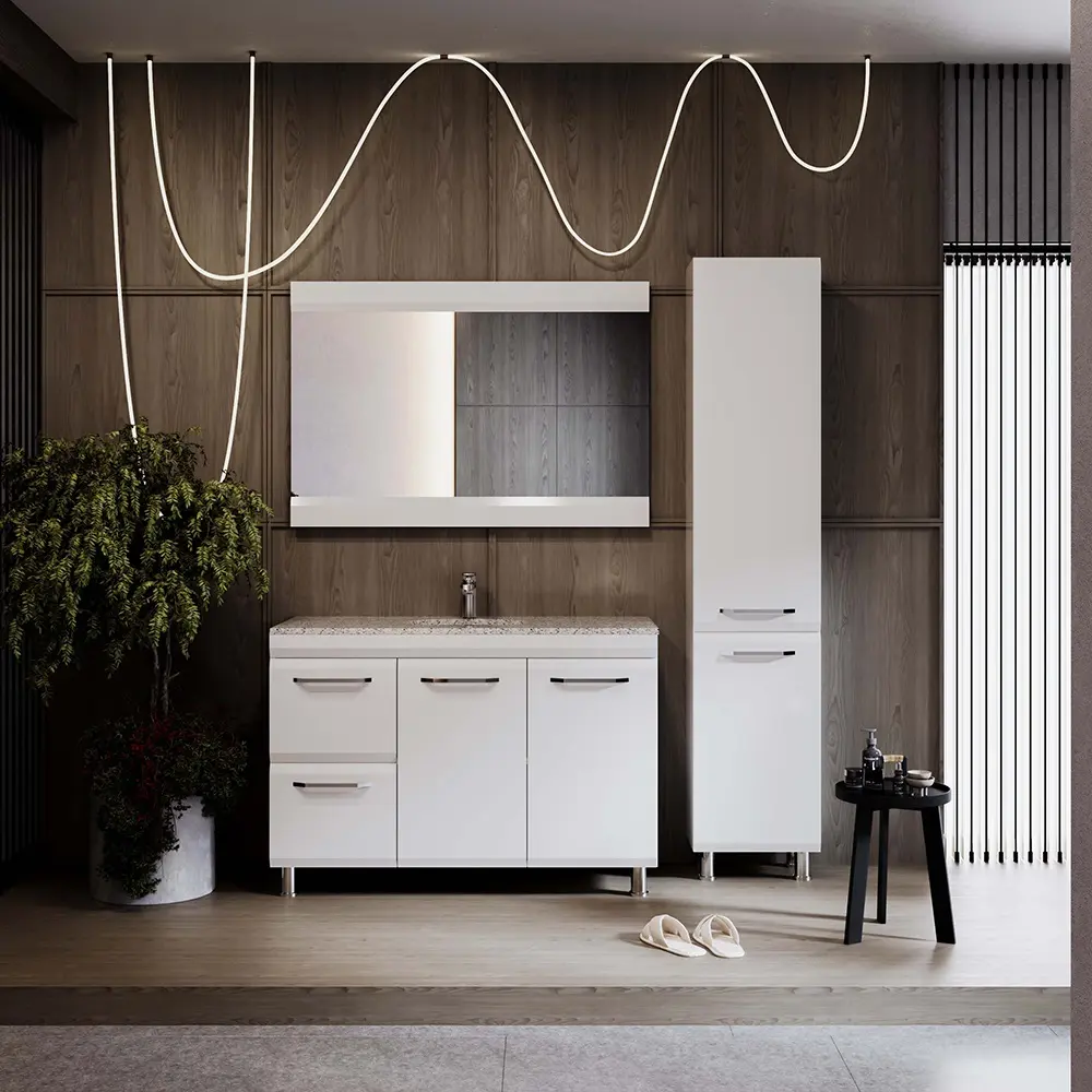 Set dulap cu lavoar Supraten Modern 120 + GR 120 (White)