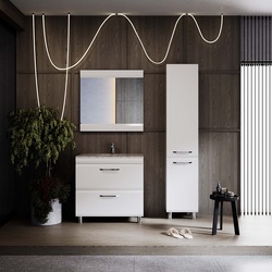 Набор тумбы с раковиной Supraten Modern 85 + GR 85 (White) Thumb