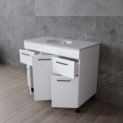 Set dulap cu lavoar Supraten Nantes 100 + GR 100 (White) Thumb