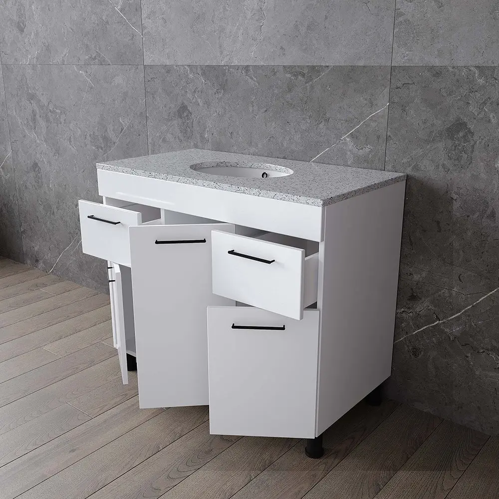 Set dulap cu lavoar Supraten Nantes 100 + GR 100 (White)