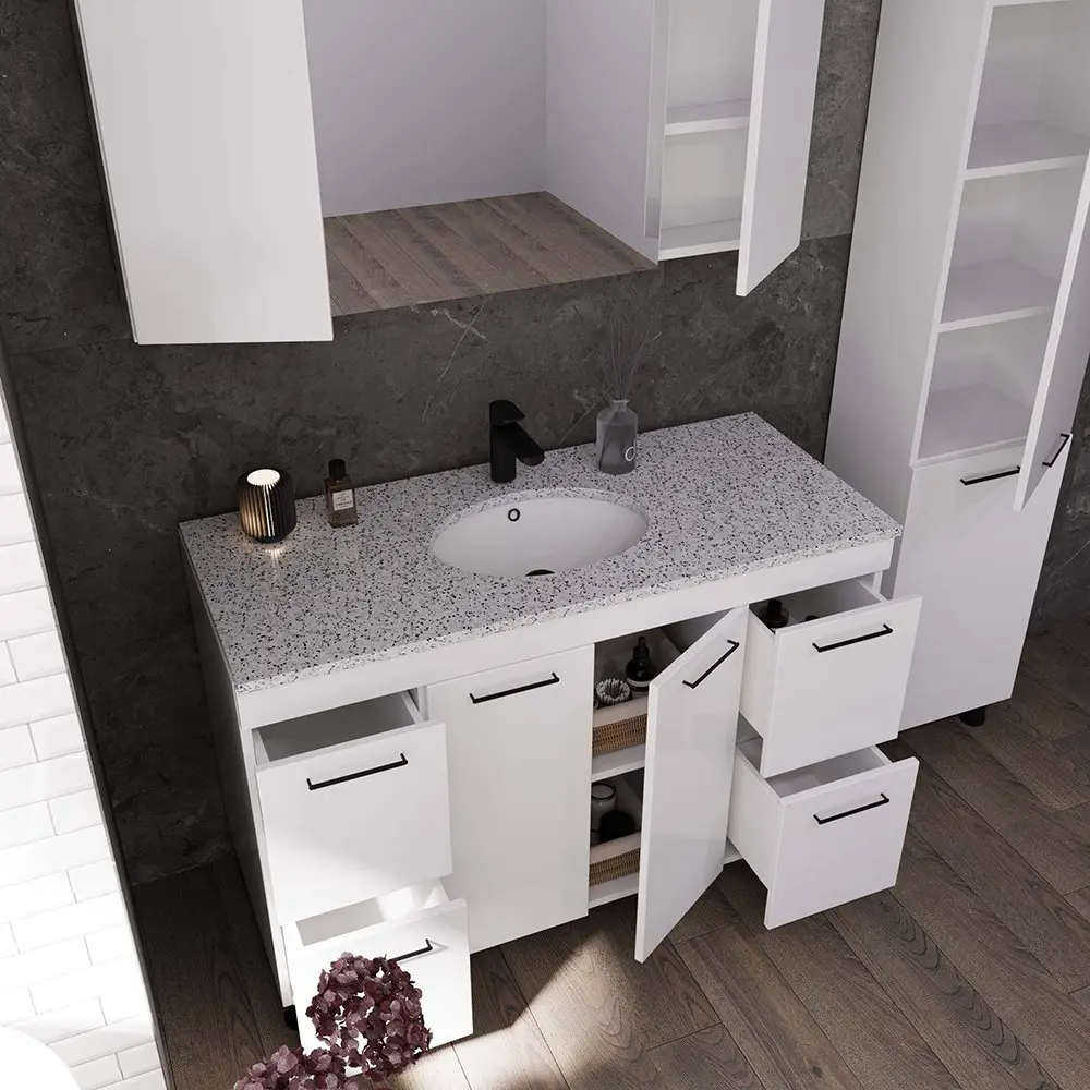 Set dulap cu lavoar Supraten Nantes 120 + GR 120 (White)