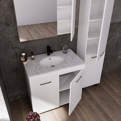 Set dulap cu lavoar Supraten Nantes 85 + GR 85 (White) Thumb