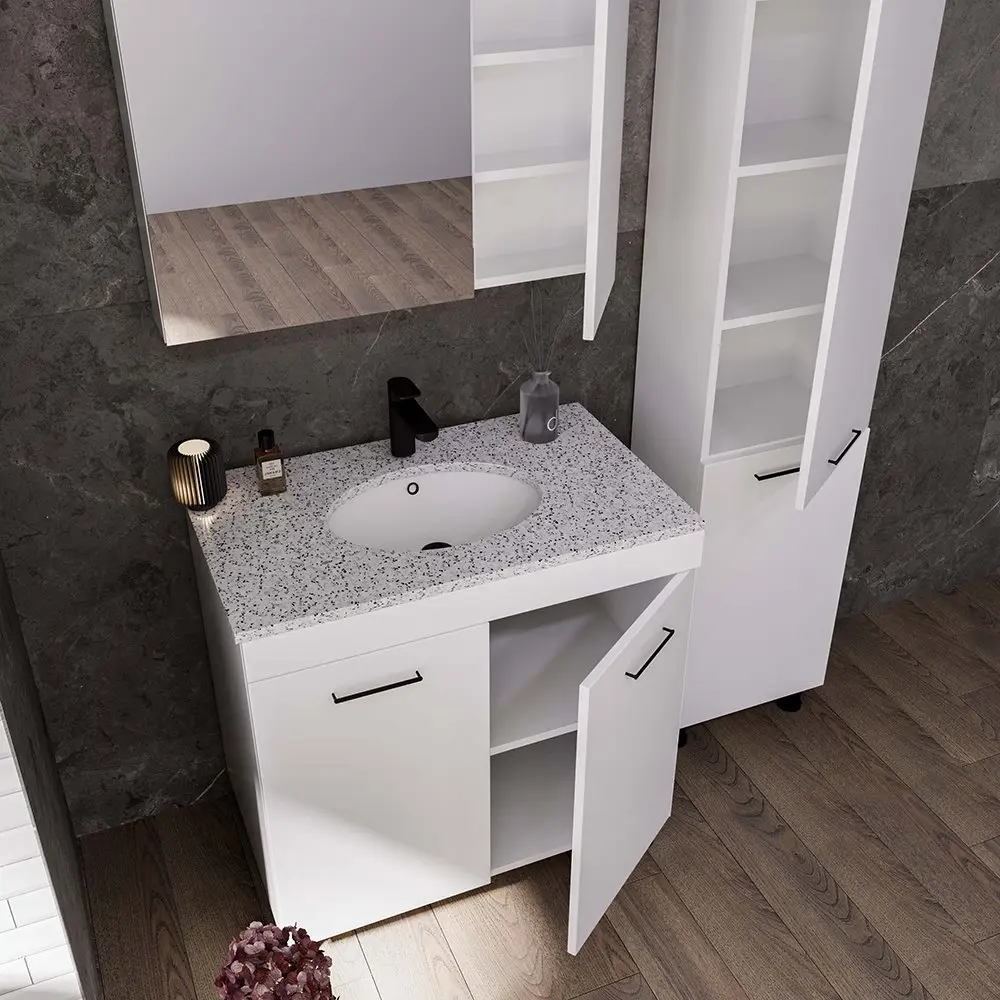 Set dulap cu lavoar Supraten Nantes 85 + GR 85 (White)