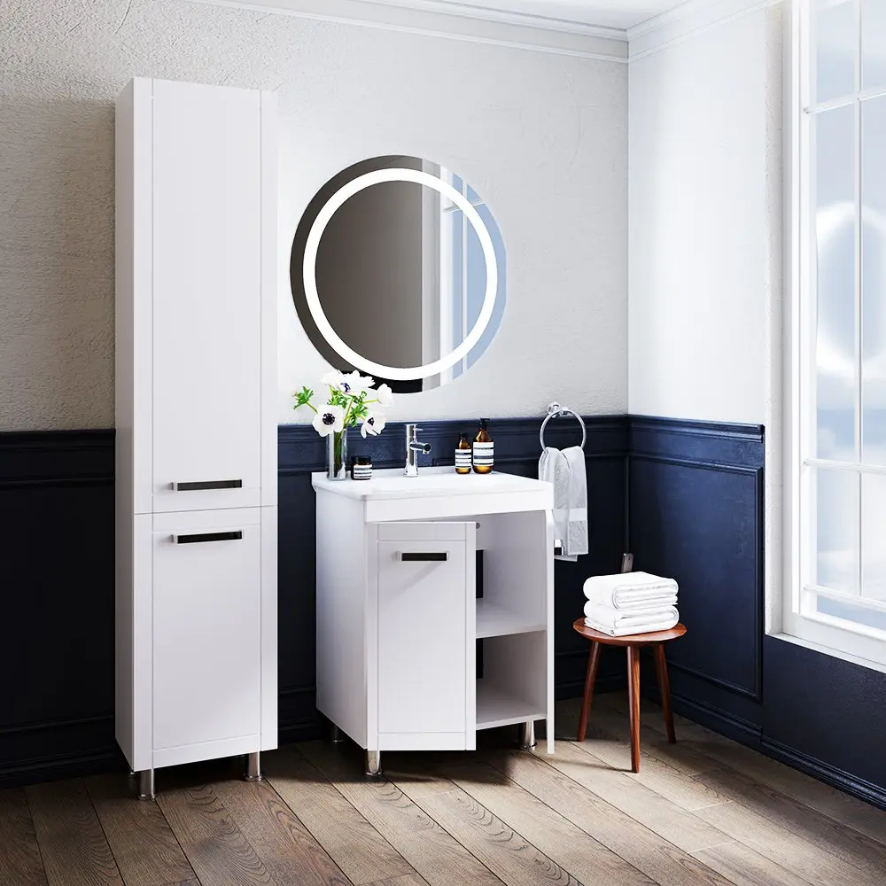 Set dulap cu lavoar Supraten Normandia 65 + Etna 1065 (White)