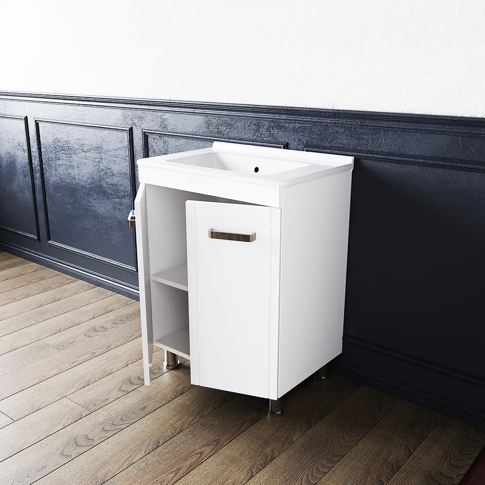 Set dulap cu lavoar Supraten Normandia 65 + Etna 1065 (White)