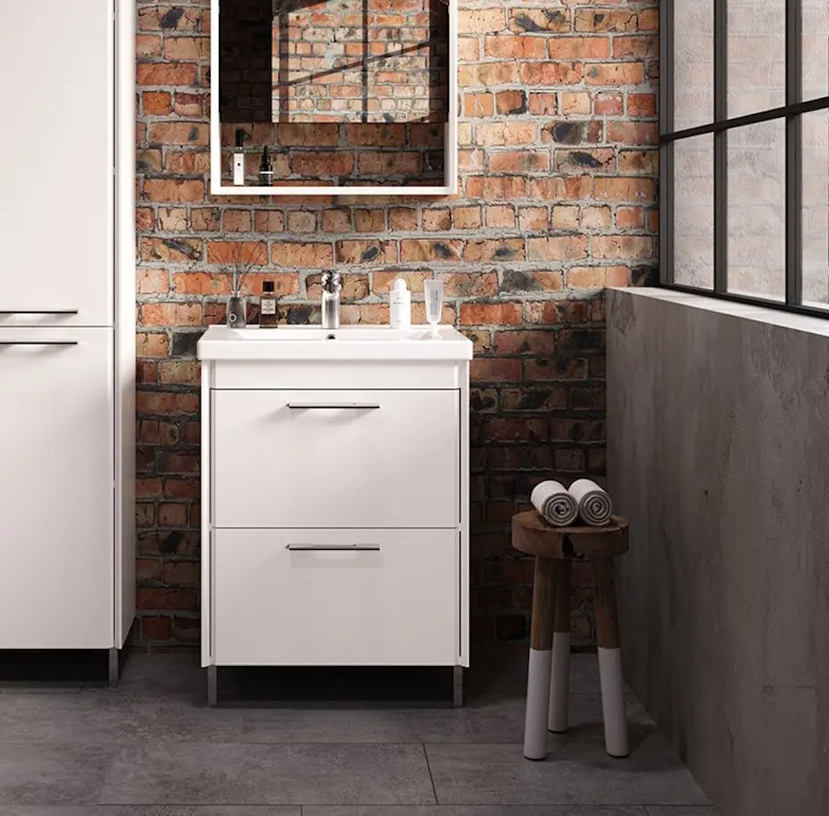 Set dulap cu lavoar Supraten Paris 55 + 2055 (White)