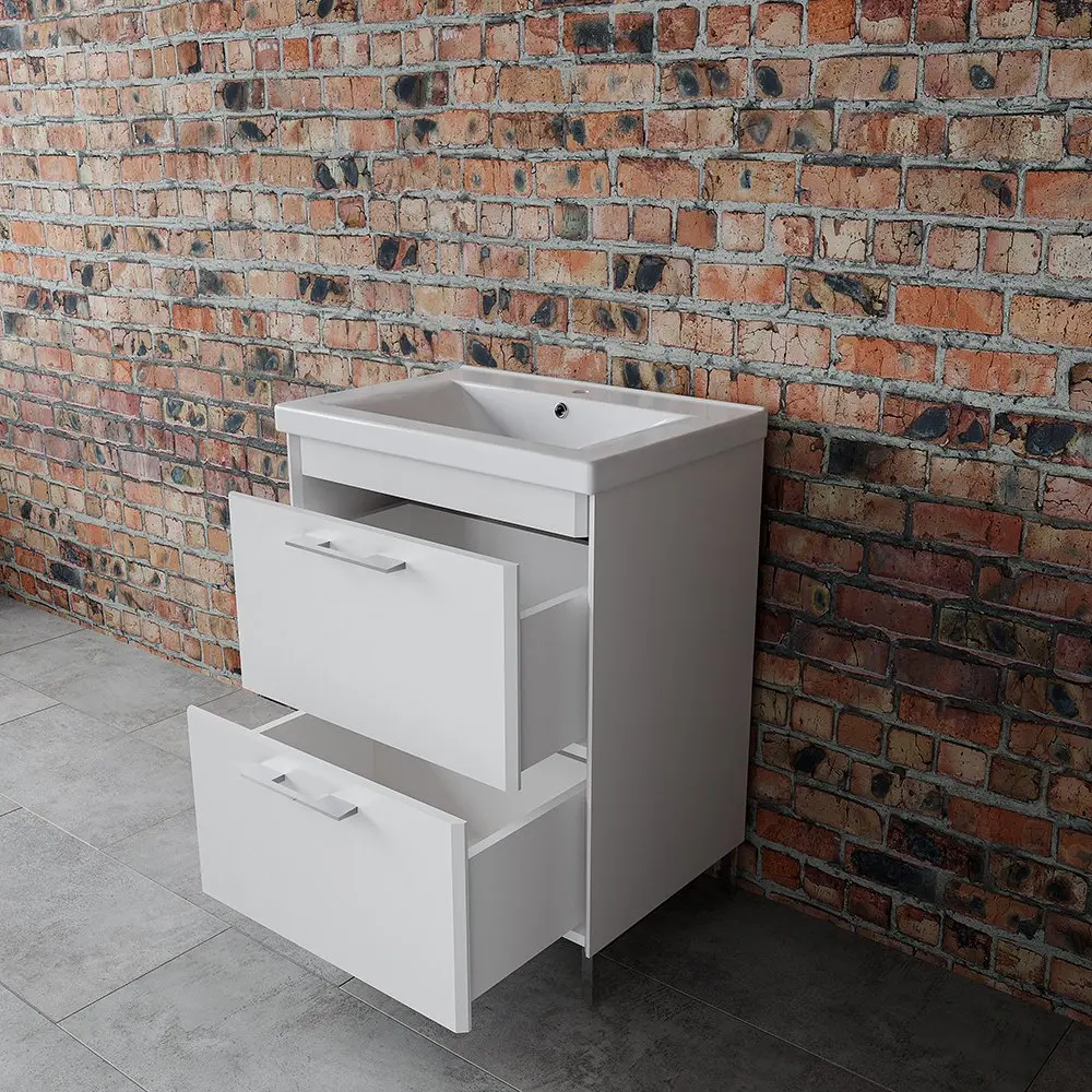 Set dulap cu lavoar Supraten Paris 65 + 2065 (White)