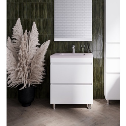 Set dulap cu lavoar Supraten Picardie 70 + Mont 70 (White)