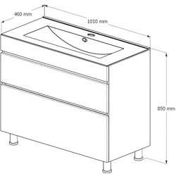 Set dulap cu lavoar Supraten Puatu 100 + Sava 2100 (White) Thumb