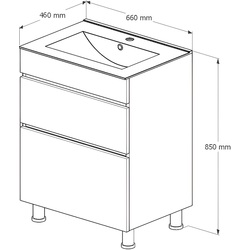 Set dulap cu lavoar Supraten Puatu 65 + Sava 2065 (White) Thumb