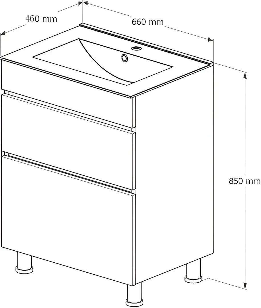 Set dulap cu lavoar Supraten Puatu 65 + Sava 2065 (White)