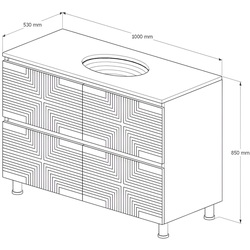 Set dulap cu lavoar Supraten Ruan 100 + GR 100 (White) Thumb
