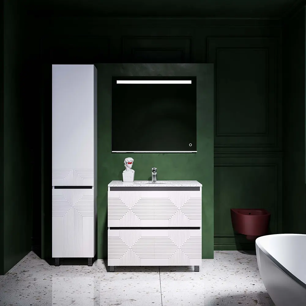 Set dulap cu lavoar Supraten Ruan 85 + GR 85 (White)