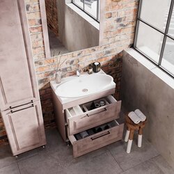 Set dulap cu lavoar Supraten Santi 80 (Beige) Thumb