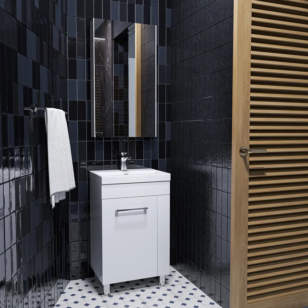 Набор тумбы с раковиной Supraten Sava 55 (White)