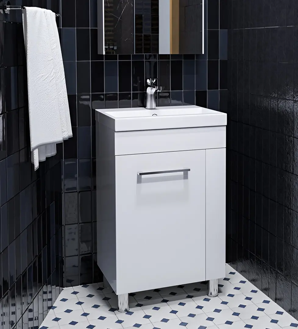 Набор тумбы с раковиной Supraten Sava 55 (White)