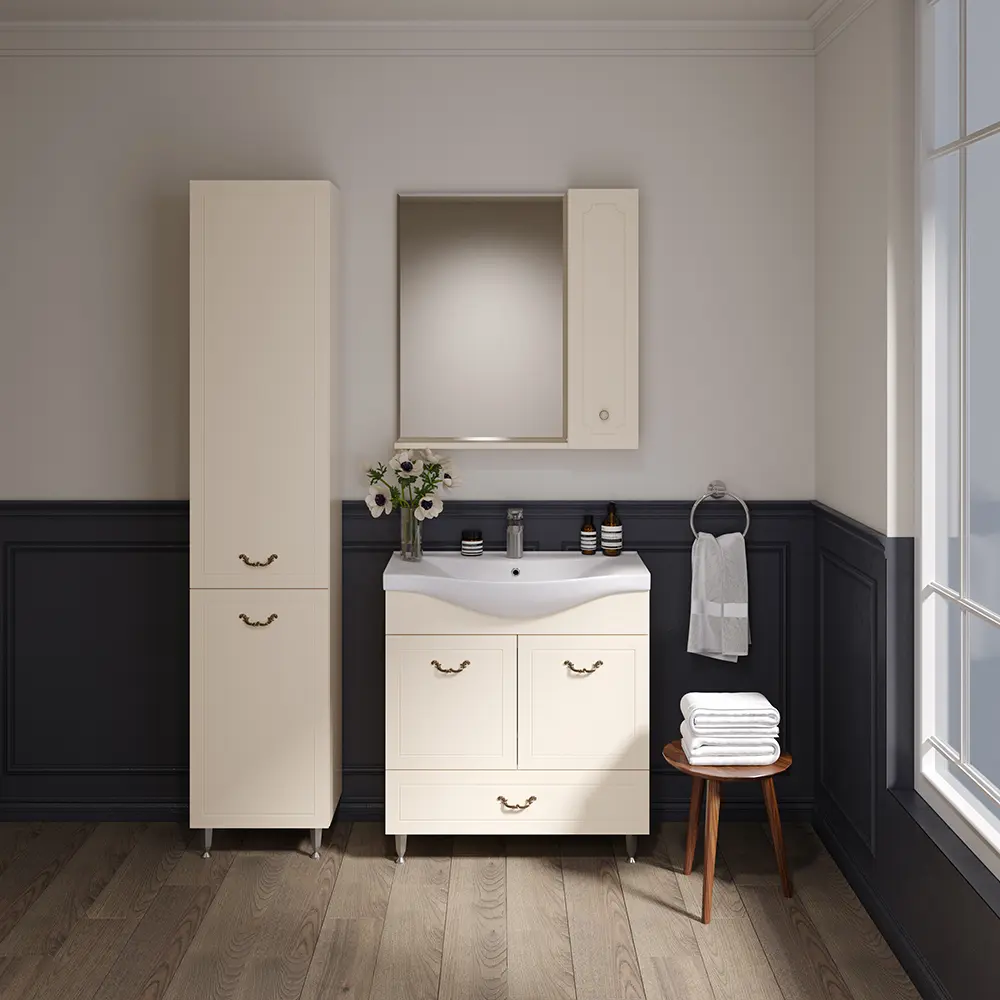 Set dulap cu lavoar Supraten Tuluza 65 + 7065 (Beige)