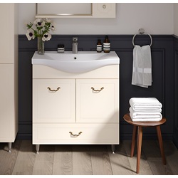 Set dulap cu lavoar Supraten Tuluza 65 + 7065 (Beige)