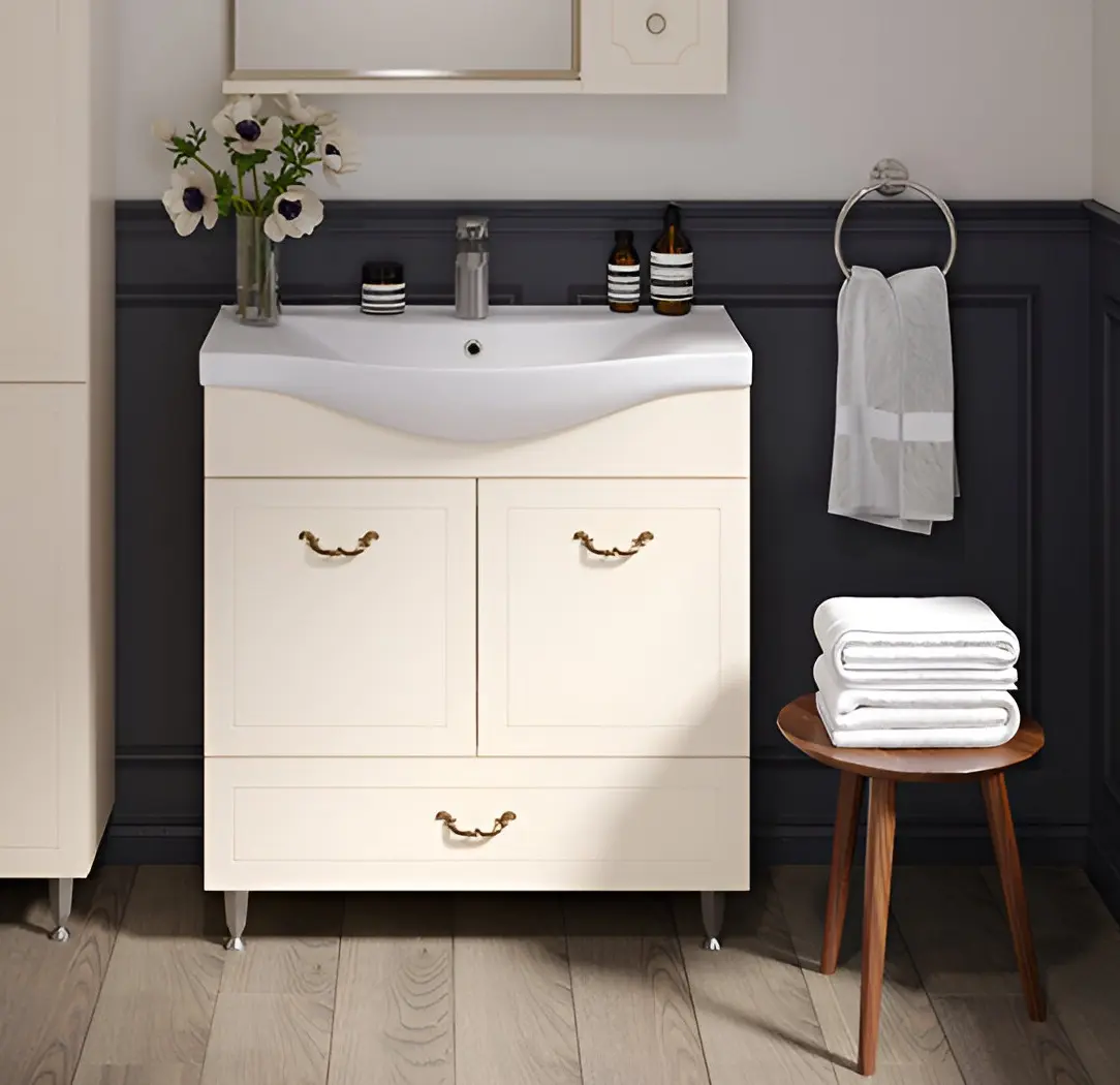 Set dulap cu lavoar Supraten Tuluza 65 + 7065 (Beige)