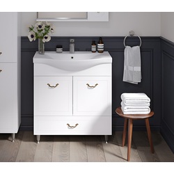 Set dulap cu lavoar Supraten Tuluza 65 + 7065 (White)